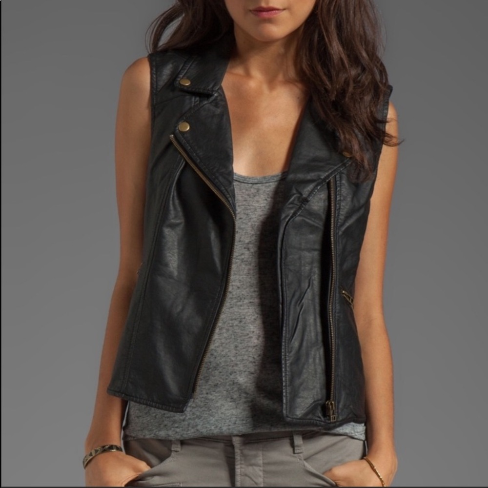 Like new Sanctuary faux leather Rebel vest